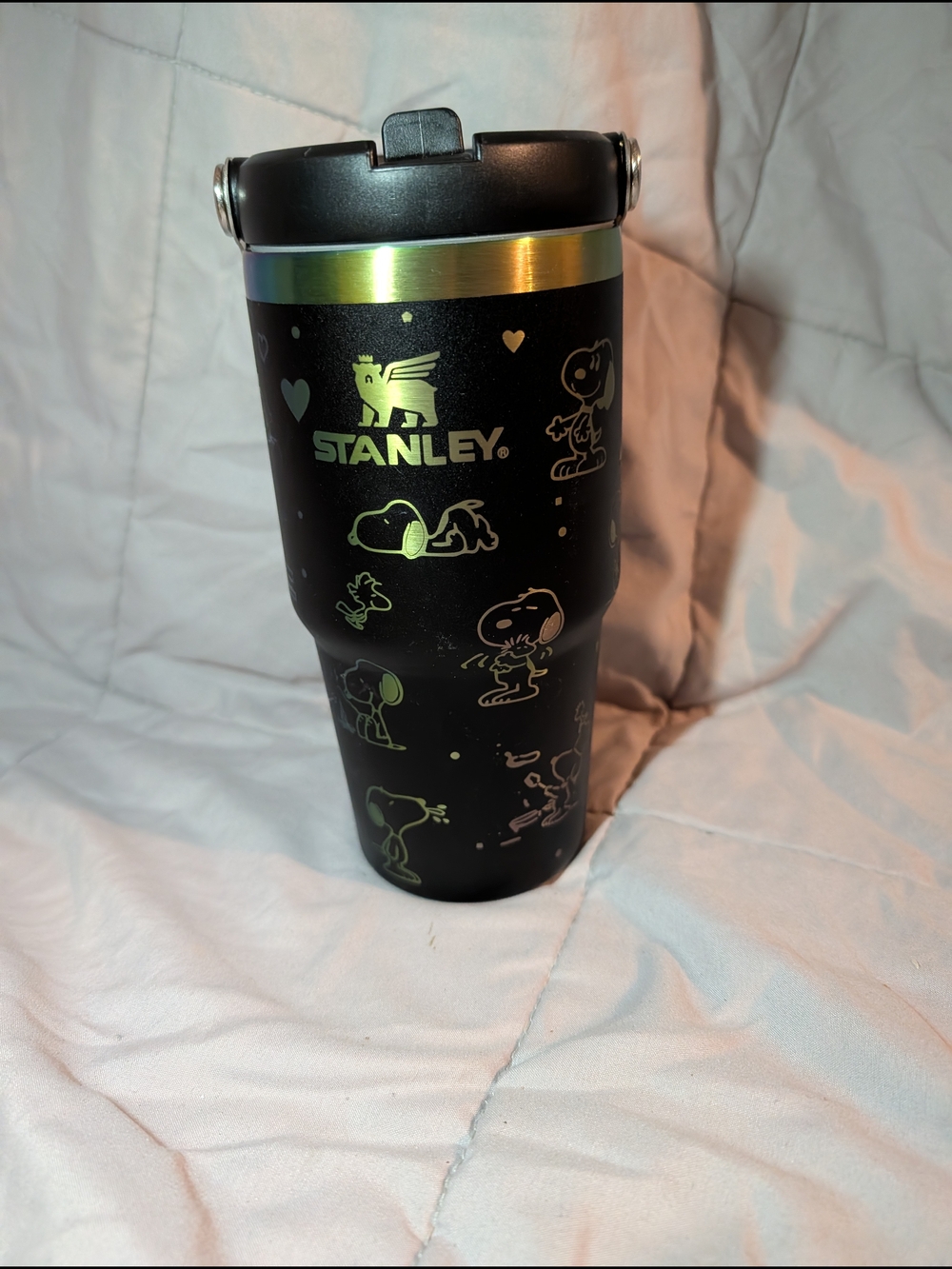 stanley x snoopy 20oz tumbler | peanuts collab ! black & gold